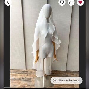 100% silk organza bridal veil